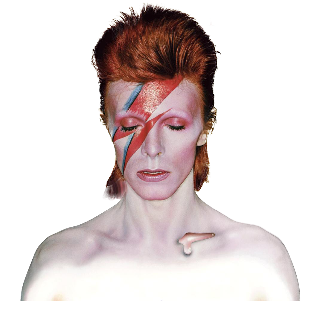 David Bowie op de cover van het album Aladin Sane